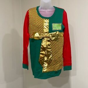 NWOT Love More Christmas Present Bow Sweater.  Size M medium 8/10